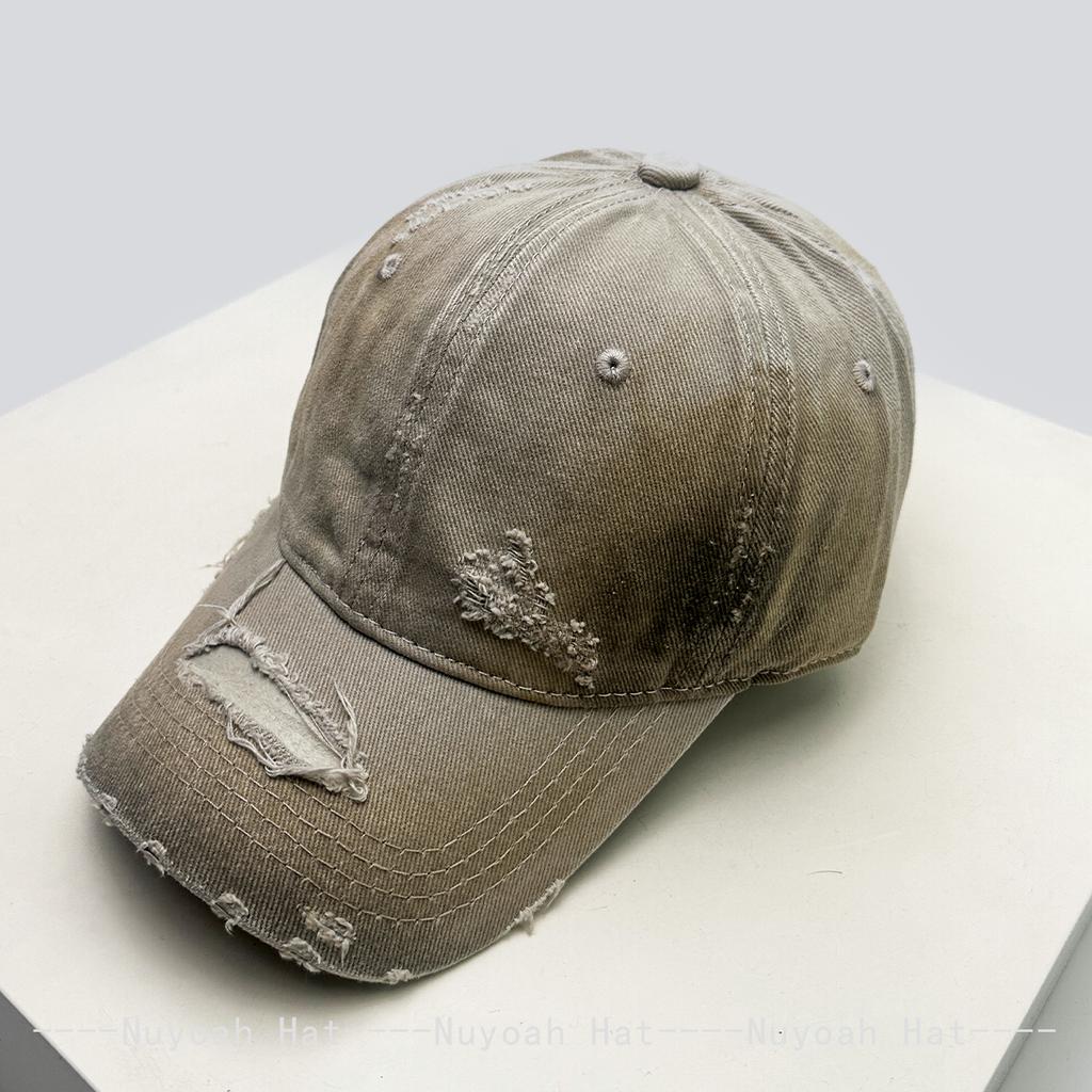 Baseball Plain Color Solid Gradient Women Men Her Him For Fresh Caps Peaked Hats Sunshade Broken Style Versatile Personal Distress Fashion Street