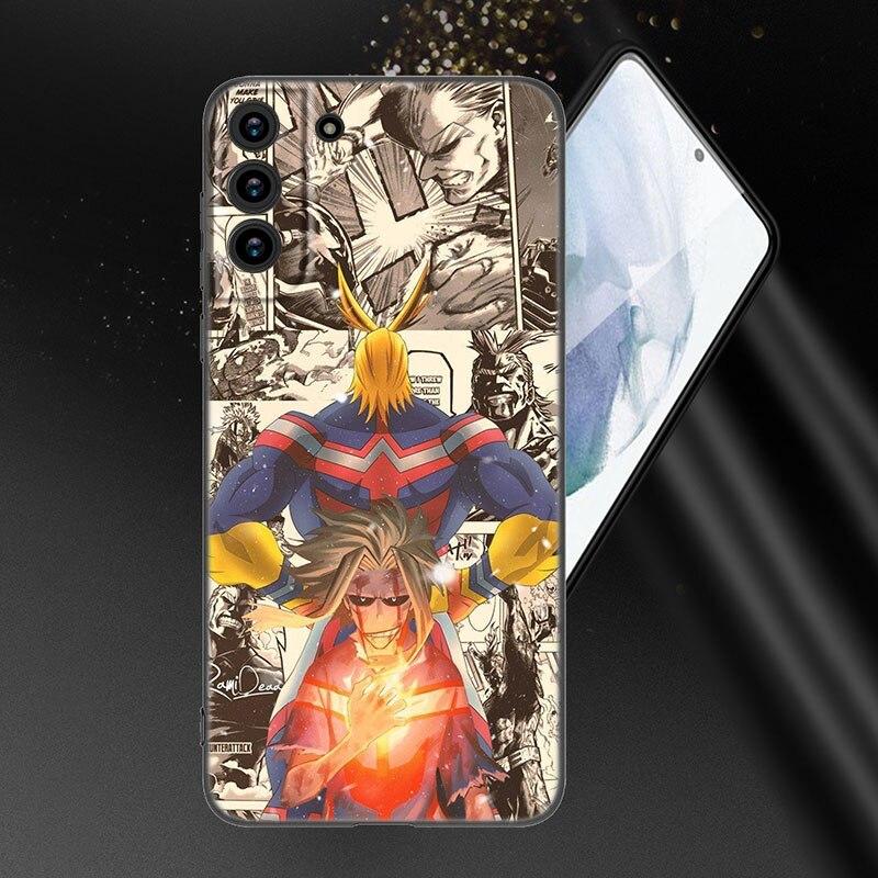My Hero Academia Phone Case For Samsung Galaxy S22 Pro S21 S20 Ultra FE S10 Lite 5G S10E S9 S8 Plus Soft TPU Black Cover
