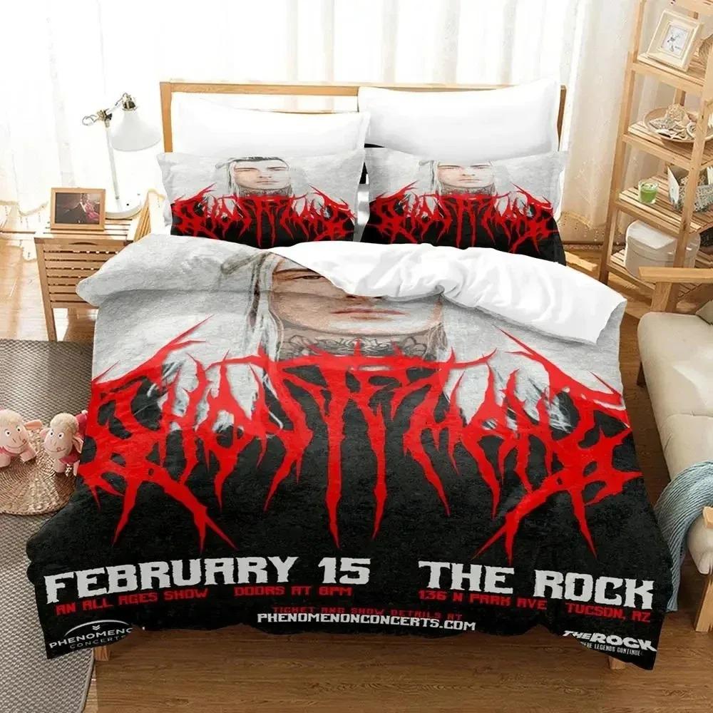 3D Print Ghostemane Singer Bedding Set Duvet Cover Bed Set Quilt Cover Pillowcase Comforter King Queen Size Boys Adult Bedding