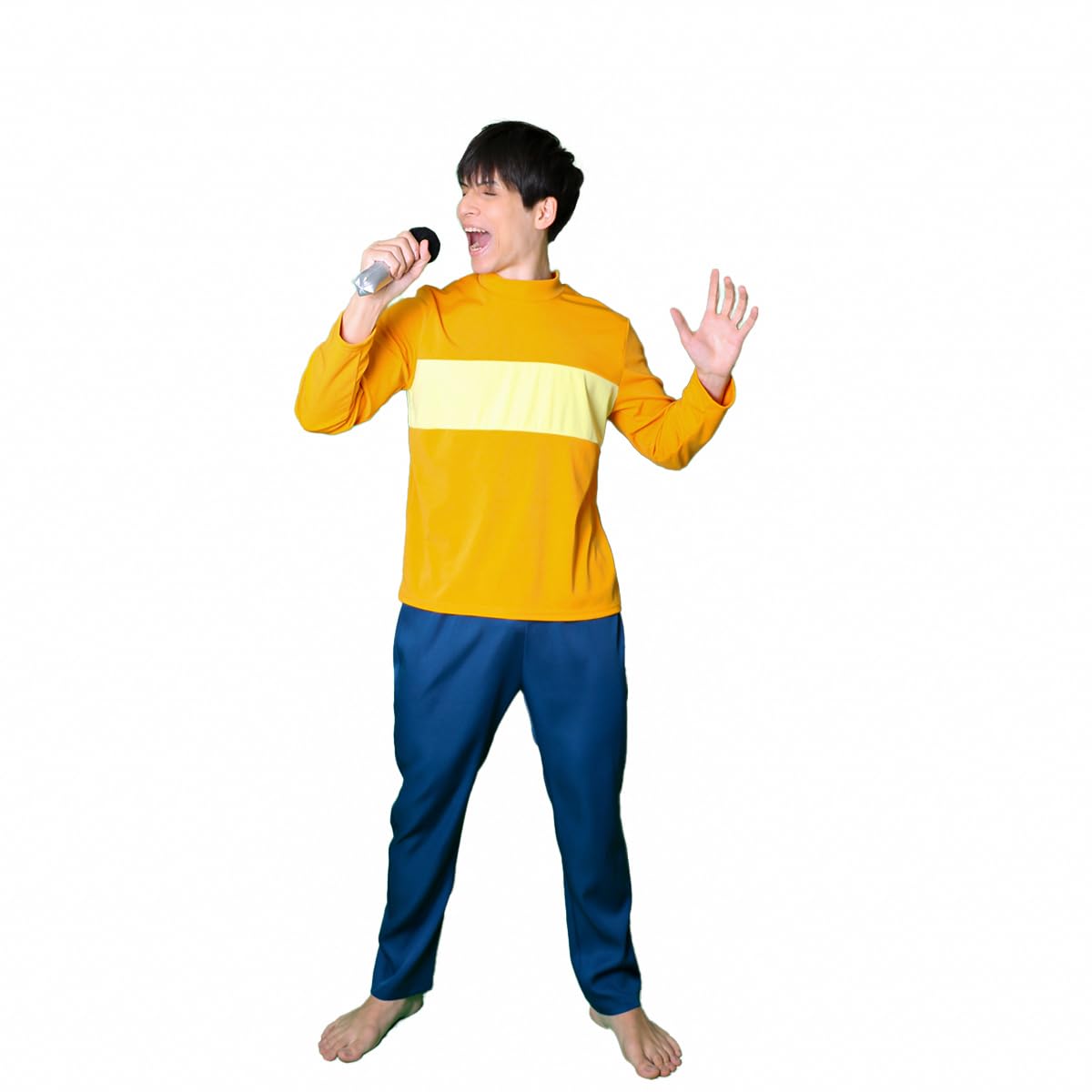 

[MAKE CHEERFUL] Character Cosplay 3-Piece Set (Medium): Top, Pants, and Microphone
