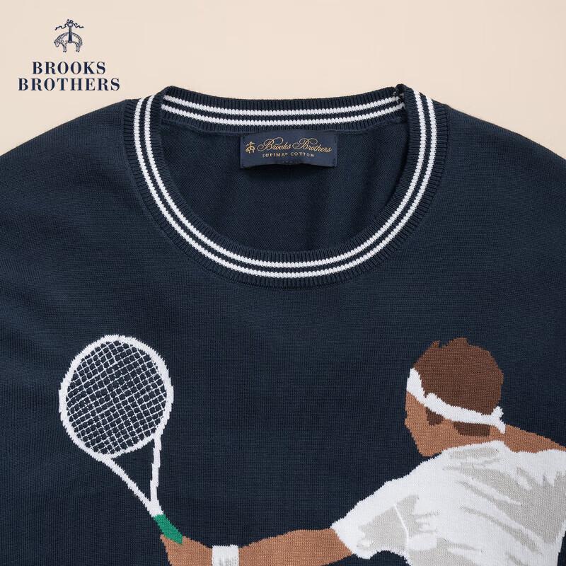 Brooks Brothers Men s Cotton Volleyball Player Print Sweater M