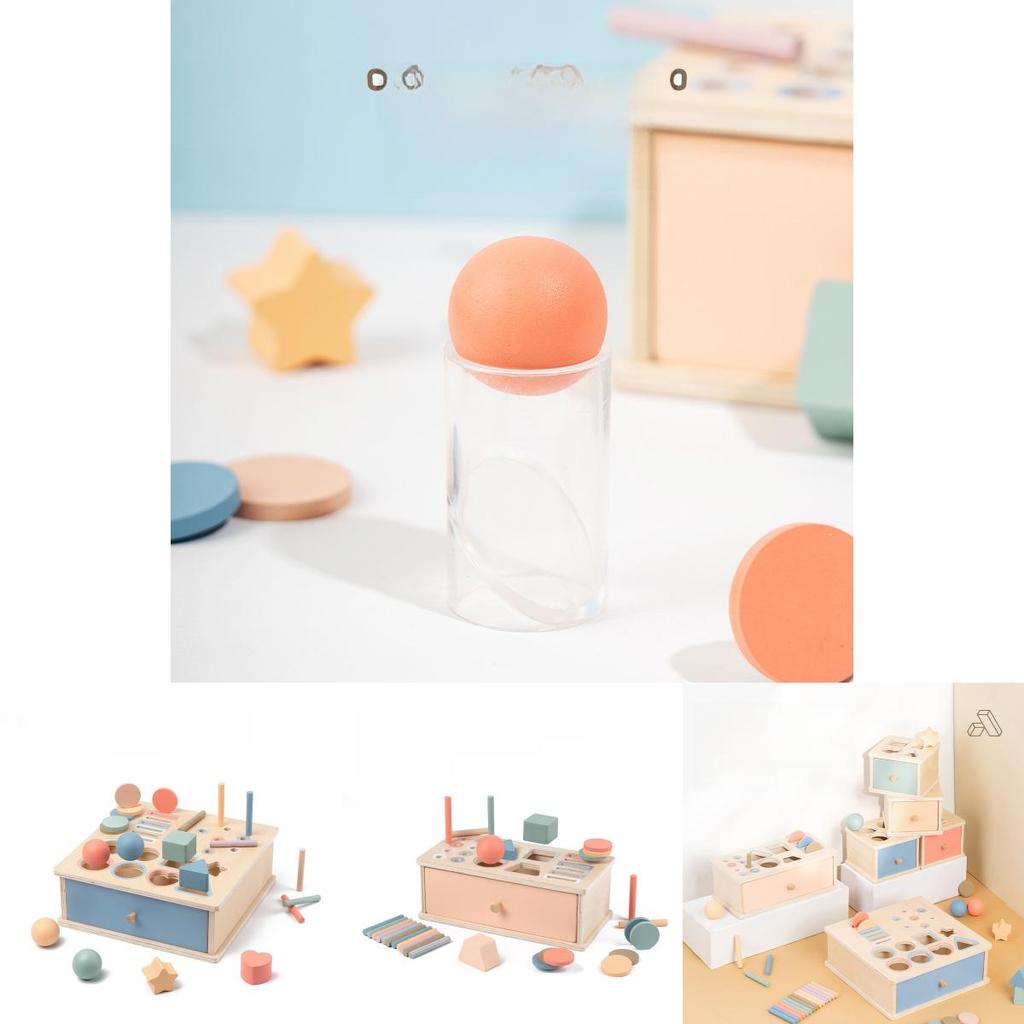 Montessori Wooden Color Shape Sorting Box For Early Childhood Development