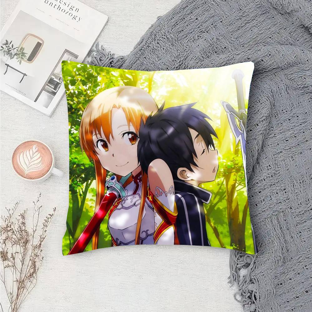 S-Sword Art O-Online Anime Pillow Case Sofa Cushion Cover Room Home Decoration