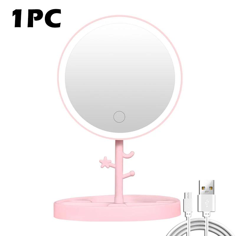 

Світлодіодне дзеркало для макіяжу з дизайном підставки. Дзеркало для макіяжу Ins Girls. Невелике портативне дзеркало.