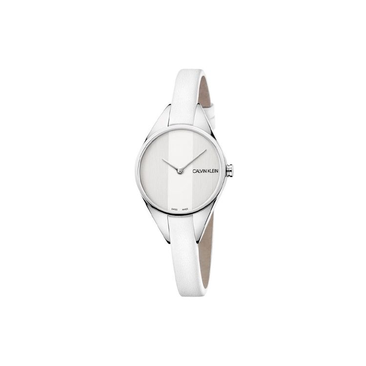 

Calvin Klein Rebel Series Watch Quartz Movement Leather Strap 29Mm Silver Dial Women watches K8P231L6 Silver Dial