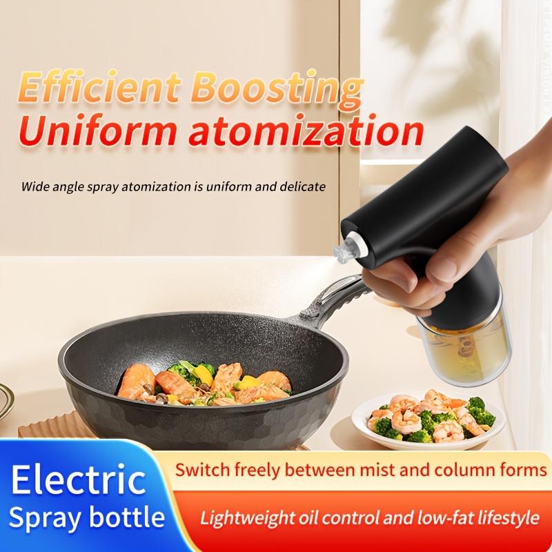 USB Rechargeable Olive Oil Sprayer, Portable Switchable Mist or Stream Glass Kitchen Oil Bottle, Dual Spray Mode for Cooking, Air Fryer