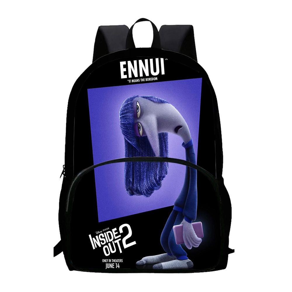 Inside Out 2 Student Backpack Large Capacity Oxford Cloth School Bag Unisex