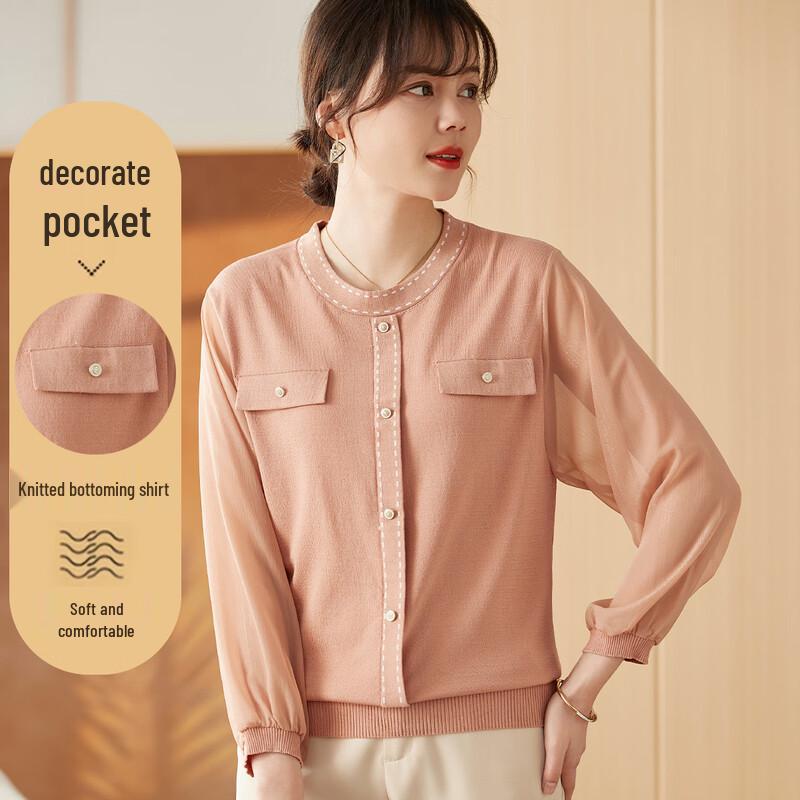 

Women s Versatile Round Neck Knit Top L