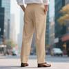 Fashion Mens Straight Trousers 2025 Summer Daily Leisure Breathable Loose Stripe Print Pants For Men Outdoor Vintage Linen Pants
