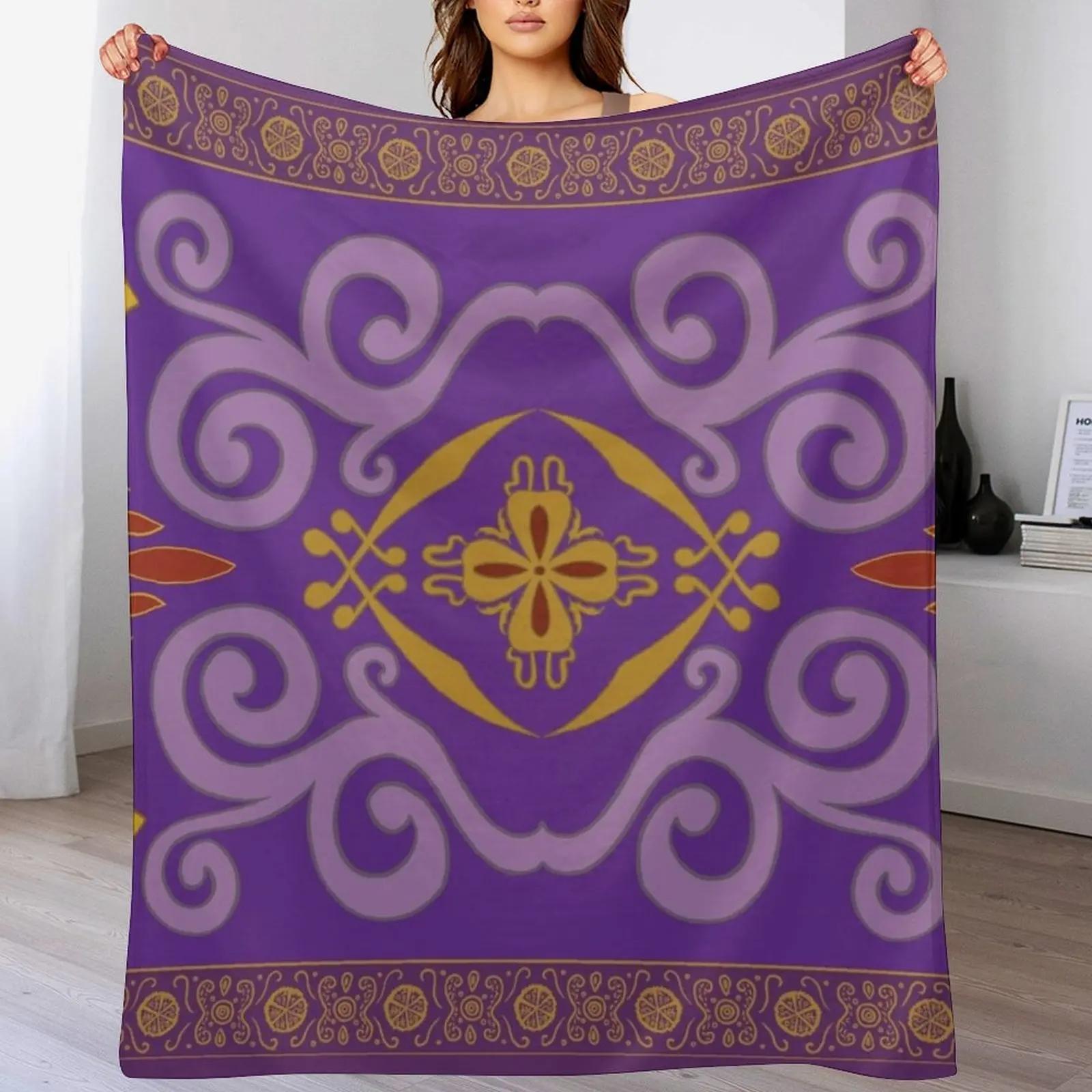 Magic Carpet Throw Blanket Cozy Light Blanket for Travel Camping Picnic 102x76cm(40x30in)