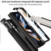 Magnetic Folding Armor Slide Pen Case For Samsung Galaxy Z Fold 4 5g With Bracket Anti -Drop Shockproof Full Protection Cover