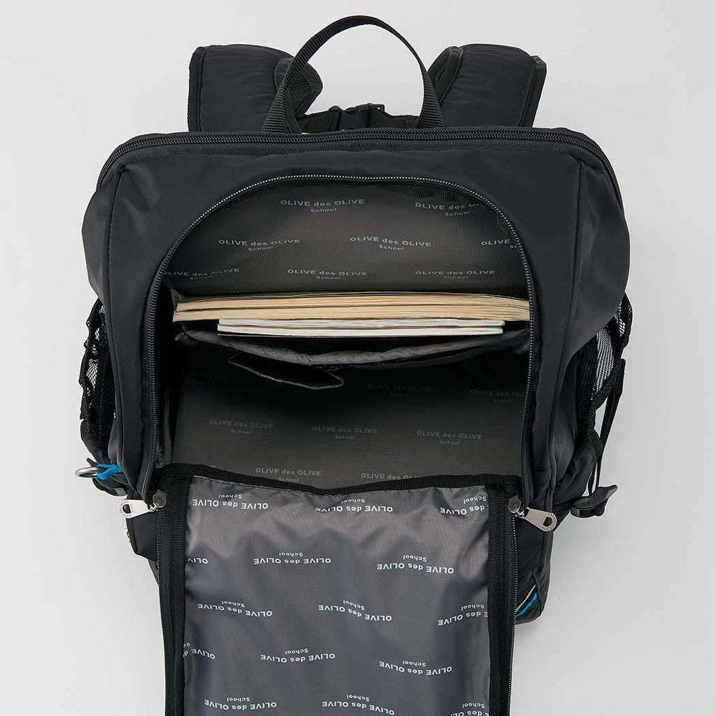 des OLIVE Wide Open Daypack 30L for School Girls 88 Navy x Blue [OLIVE School]