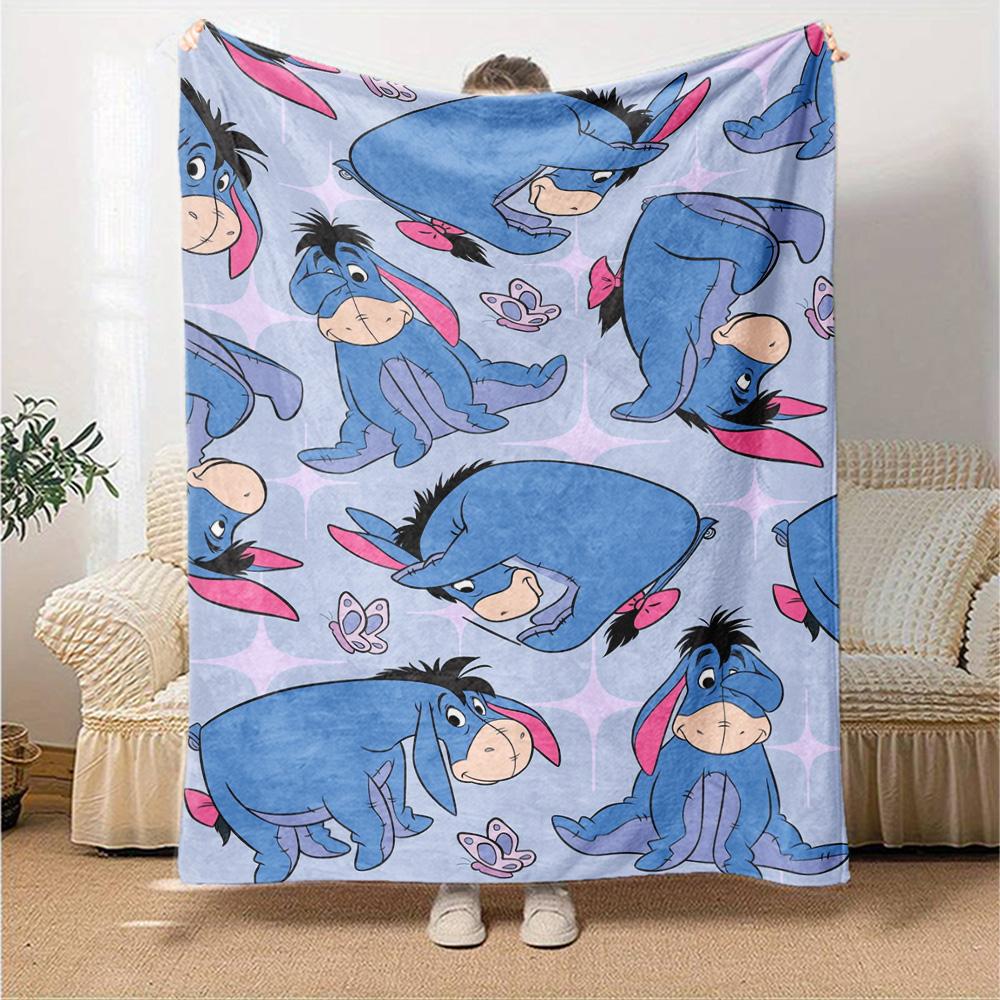 Eeyore Friends Flannel Blanket Super Soft Warm Cozy Blanket For Sofa Bed Office Travel Allseason Home Decor Gift