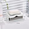 Thickened Plastic Drain Soap Box with Sponge Double Layer Simple Soap Holder Bathroom Soap Box Soap Box
