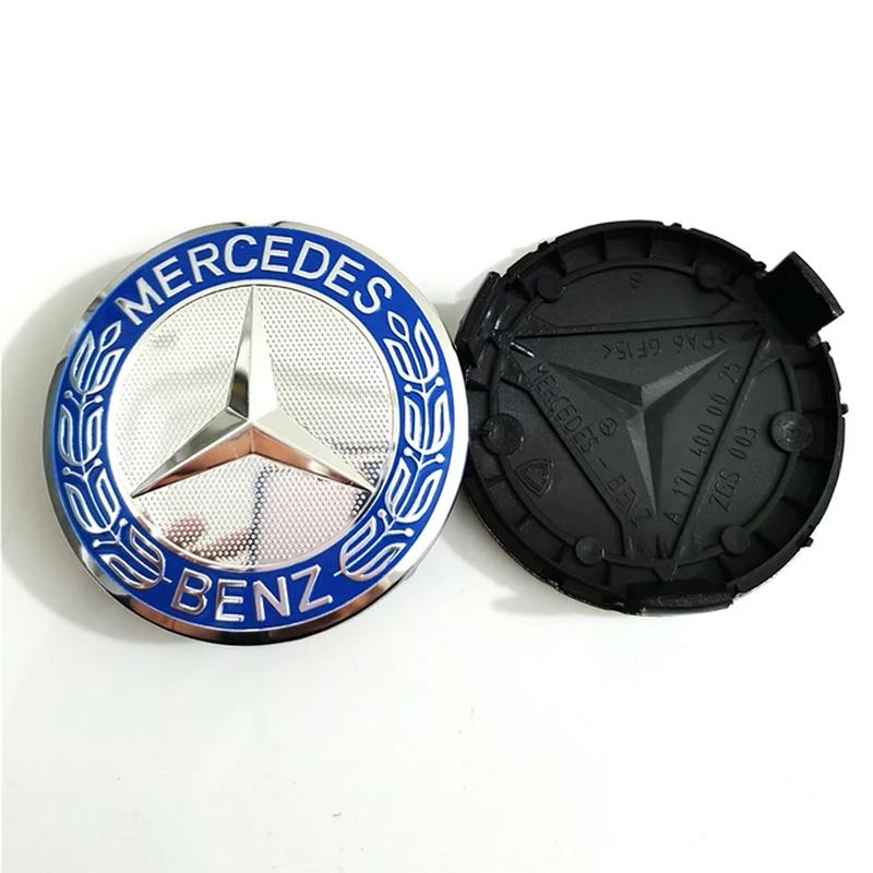 Autosticker 4 STUKS 75mm Metalen Embleem Auto Wiel Naafkap Cover Badge Voor Mercedes Benz AMG GLK GLE GLC W203 W206 W220 W205 W2