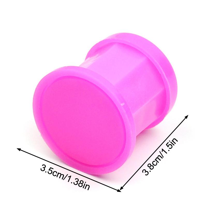 Mini Plastic Octagonal Powder Liquid Nail Cup Wiyh Cap Nail Brush Cleaning Tools Liquid Power For Mixing Bowl Brush Holder Dish