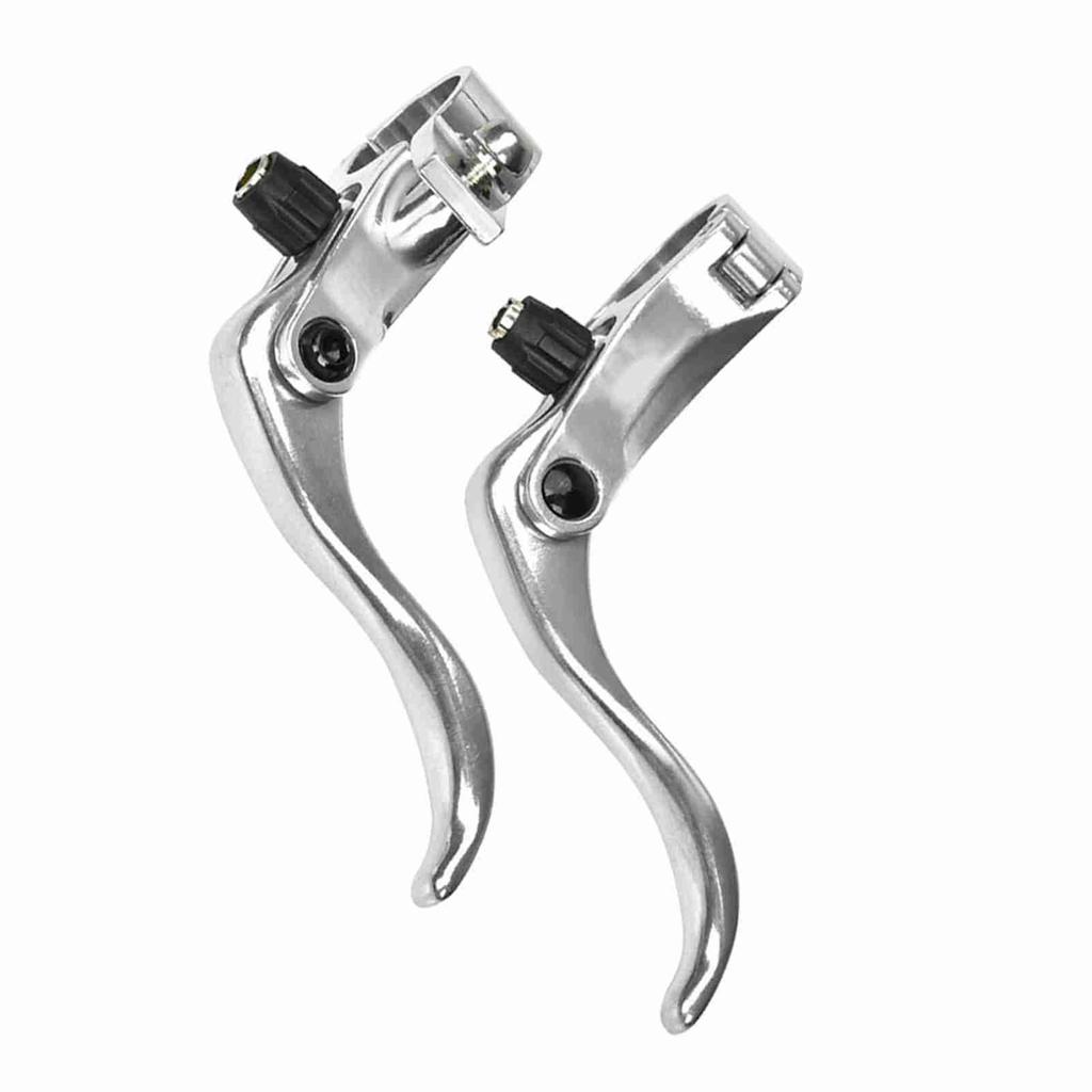 1pair Aluminum Alloy 24mm Mountain Bike Disc Brake Bar Handle   Cycling Accessory (Black)