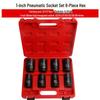 1" Heavy-Duty Pneumatic Hex Socket Wrench Head, 80mm Long, Electric Tire Tool