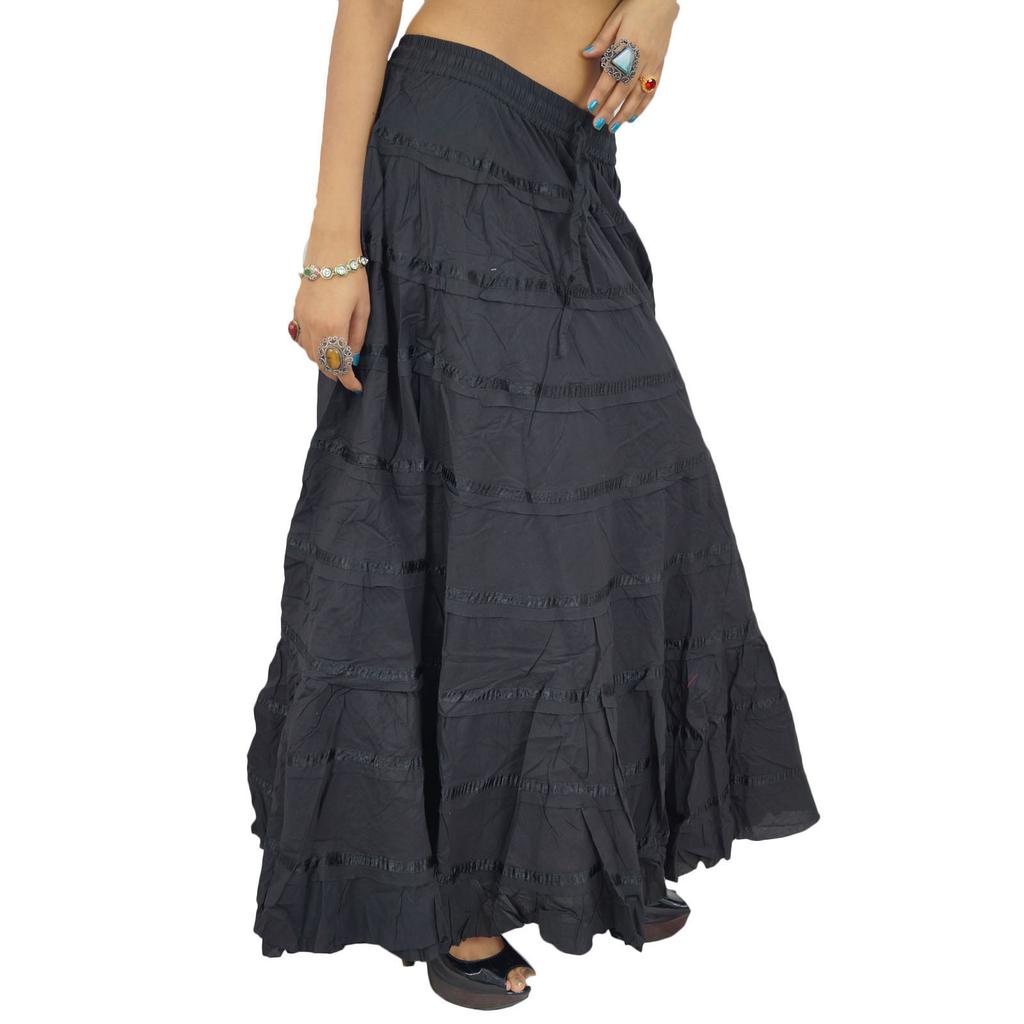Hippie Women Clothing Gypsy Skirt Long Maxi Cotton Beach Wear