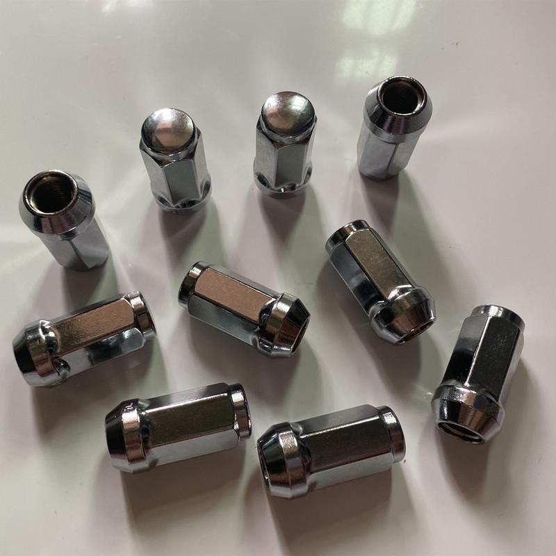 Key 19mm Lug Nuts 45mm height m12x1.25, m12x1.5 , m14x1.5 , m14x2,1/2"-20,Thread Cone Seat Car Wheel Nuts Sliver 10 Pcs