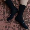 1 Pair Anti-Slip Silicone Wear Resistant Thin Sport Socks Letter Print Mid-Tube Unisex