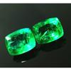 Natural Green Emerald Loose Gemstone 8 To 10 Ct Cushion Cut Pair for Jewelry Making and Crafts