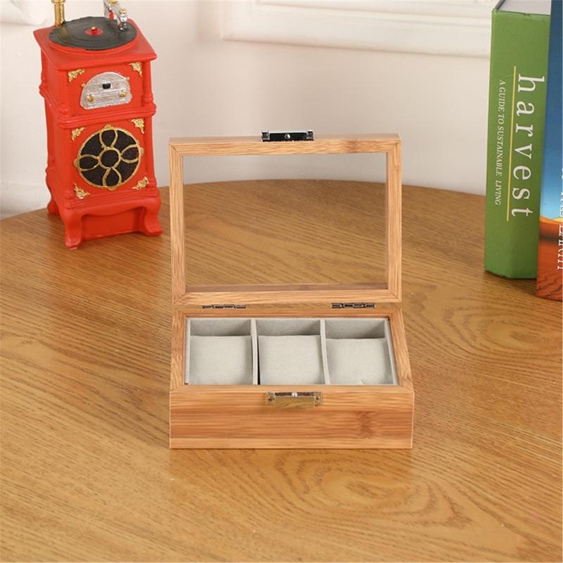 Wood Watch Case Watch Storage Box Stylish Watch Container Practical Watch Holder Watch Organizer Wood Material for Watch