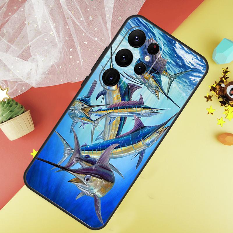 

Fishing Gear Fish Phone Case For Samsung Galaxy S26 S25 Ultra S23 S21 S20 S22 S24 FE S10 Plus Cover Coque Galaxy S23