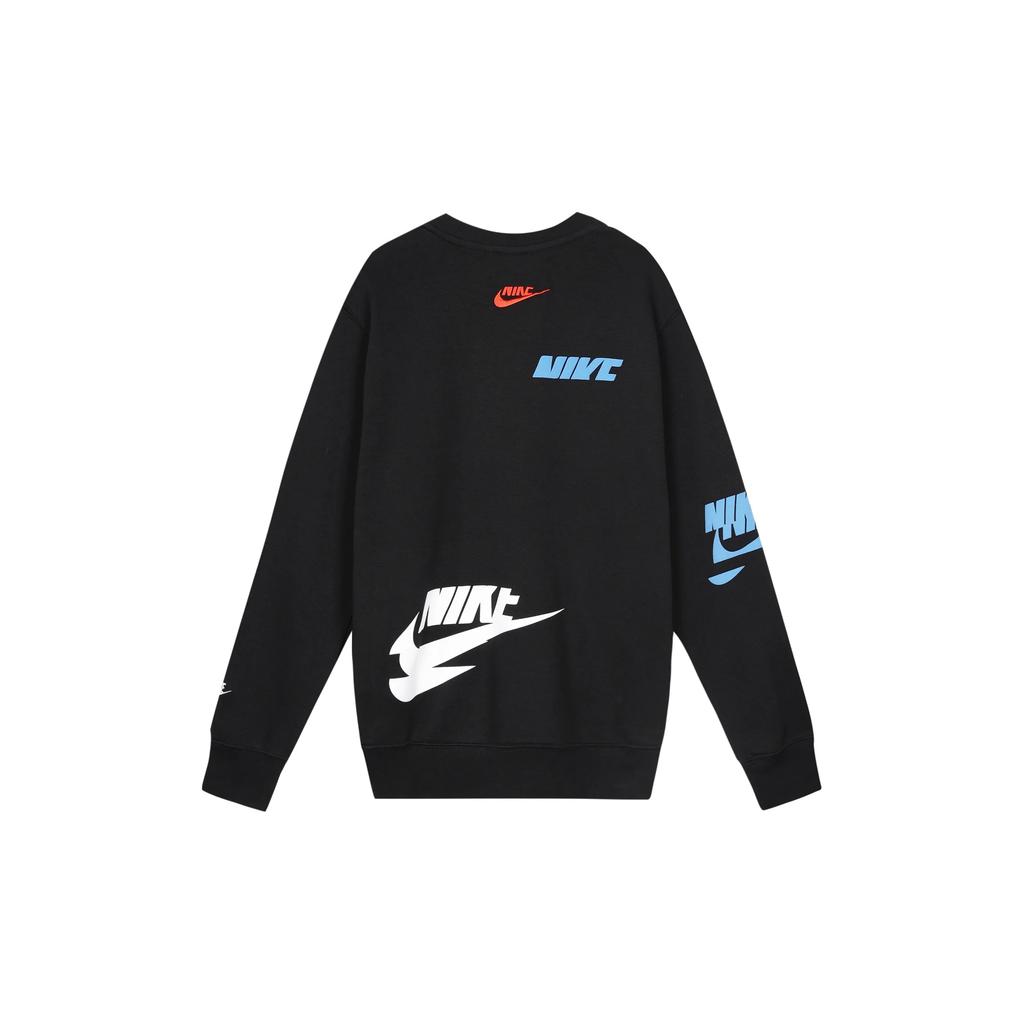 Nike Fleece Pullover Sweatshirt And Jogger Pants Set Men Sweatshirts Black DM6876-010+DX0796-010