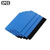 Auto Blue Vinyl Carbon Fiber Window Ice Remover Cleaning Wash Car Scraper With Felt Squeegee Tool Film Wrapping Scraper 1/5/10Pc