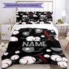 Ball Style Customize Your Name Bedding Set Breathable Duvet Cover With Pillowcases Decorative Bed Linen For Bedroom Home Decoration Birthday Gift