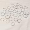 28Pcs Fashion Geometric Knuckle Rings Set For Women Crystal Heart Gold Silver Color Rings Girls  Party Jewelry Accessories