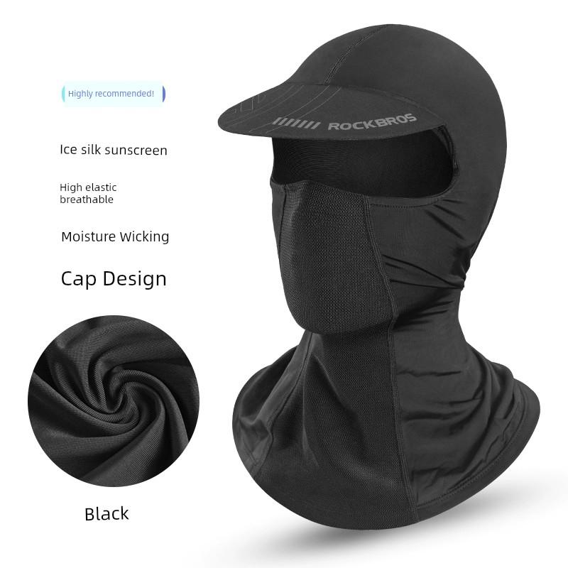 Rockbros Ice Silk Sun Protection Mask Full Face Summer Headgear Men's Outdoor Cycling Fixture Bicycle Fishing Scarf