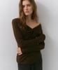 CACELE Soft Twist Long Sleeve T-Shirt, Brown