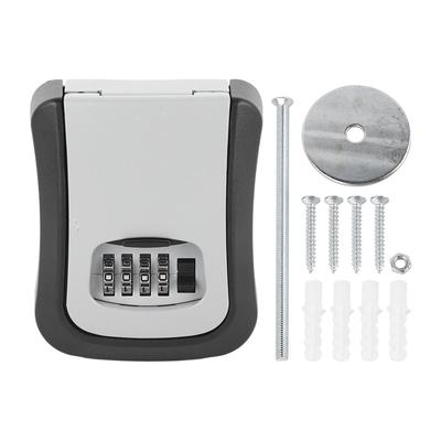 Caja de Seguridad para Llaves de Pared con Combinación Reseteable de 4 Dígitos Impermeable para Exterior Escondite de Llaves para