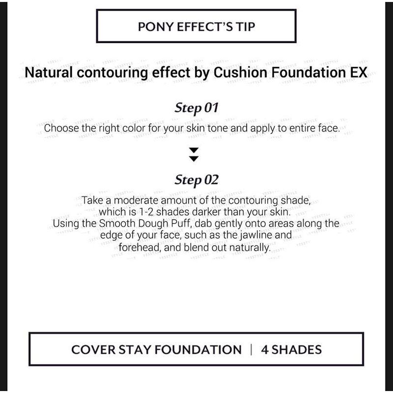PONY EFFECT - Coverstay Cushion Foundation EX - 4 Colors