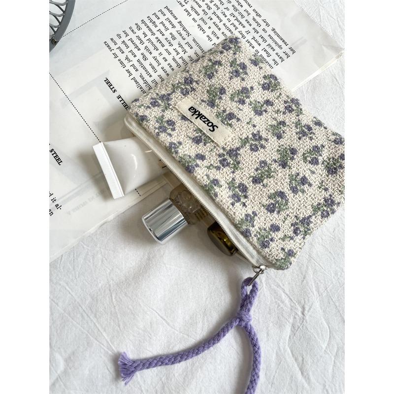 4 Broken Flower Canvas Bag Texture Cotton and Linen Large Capacity Shoulder Handbag Leisure Student Shopping Bag