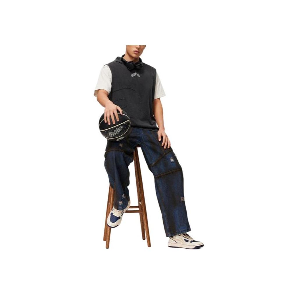 LiNing Knitted Loose Comfortable Sports Vest Men Tops Black AVSU437-1