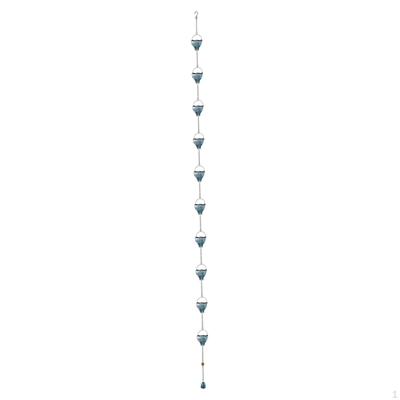 Rain Chain Decor Replacement for Downspouts Eaves Drainage Windchime Divert 113" Length