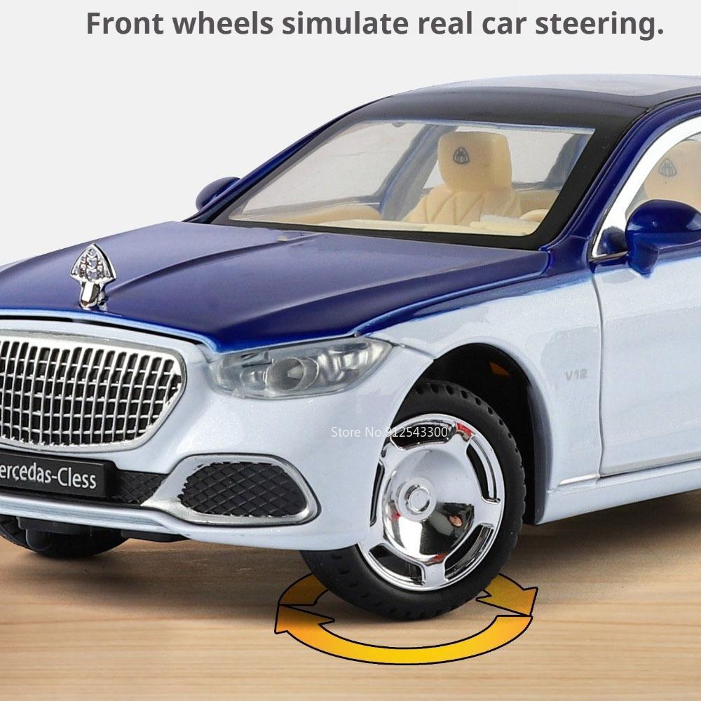 Scale 1:24 S680 Sports Car Model Toy Door Opened Pull Back Shock Absorption Vehicles Models Toys Simulation Metal Ornament