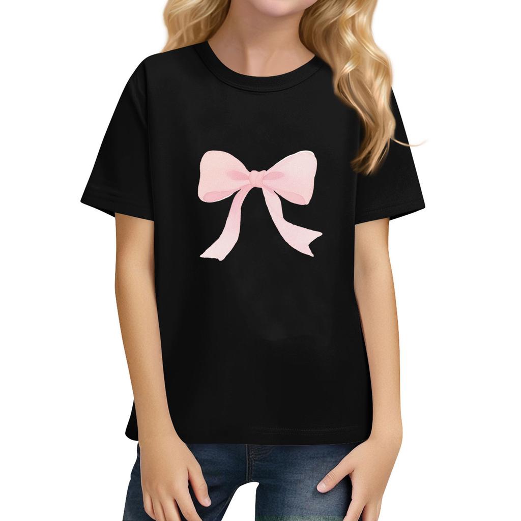 Children's Daily Casual Short-sleeved Color Tops T-shirt