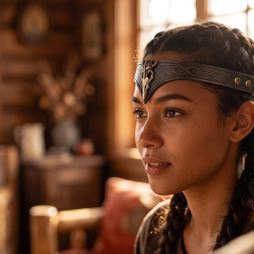 Warrior Headband Detailed Headwear Decorative for Halloween, Cosplayers
