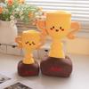 3 Sizes Creative Cartoon Smile Trophy Plush Toys Soft Comfy Lifelike Champion Cup Creative Home Decor Cute Game Props