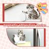 Refrigerator Magnets Cat Pushing Vase Decor Cat Whisker Collection Memorial Box Fridge Magnet Home Office Decoration For Gift