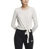 adidas Einfarbiges kurzes lässiges Sport-Langarm-T-Shirt Damenoberteile Weiß HR8397