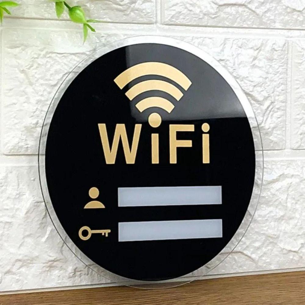 

Перезаписываемая вывеска WIFI Рукописный ввод Wifi доска объявлений Акриловое зеркало 3D настенные наклейки для офиса 10x10cm