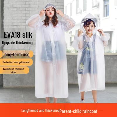 Poncho da Trekking Lungo Antivento per Bambini - Impermeabile, Portatile e Ispessito per Avventure all'Aperto.