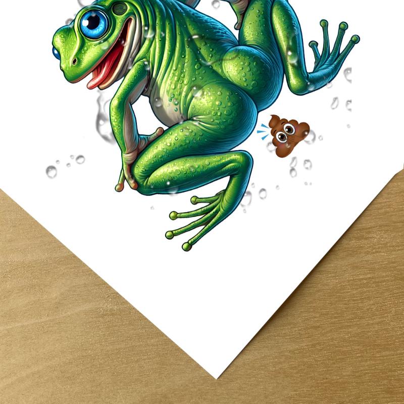 Adesivo de Vaso Sanitário de Sapo de Desenho Animado Autoadesivo Impermeável Decalque de Banheiro Decoração de Vaso Sanitário e Casa Decalques de Carro Autoadesivos