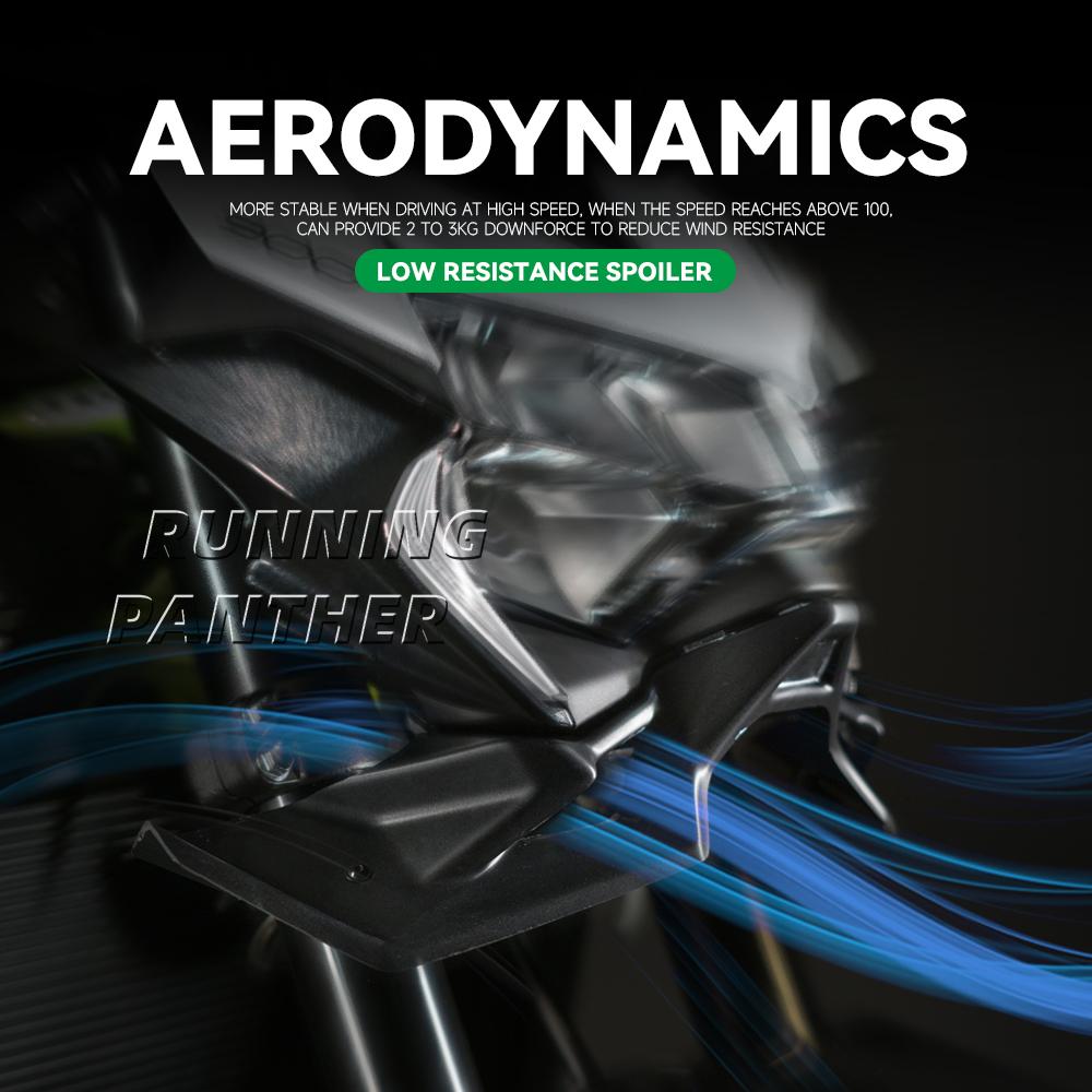 Pro Kawasaki Z900 Z 900 2022 Motocykl Down Force Naked Přední přední spoilery Křídlo Aerodynamický spoiler křídla