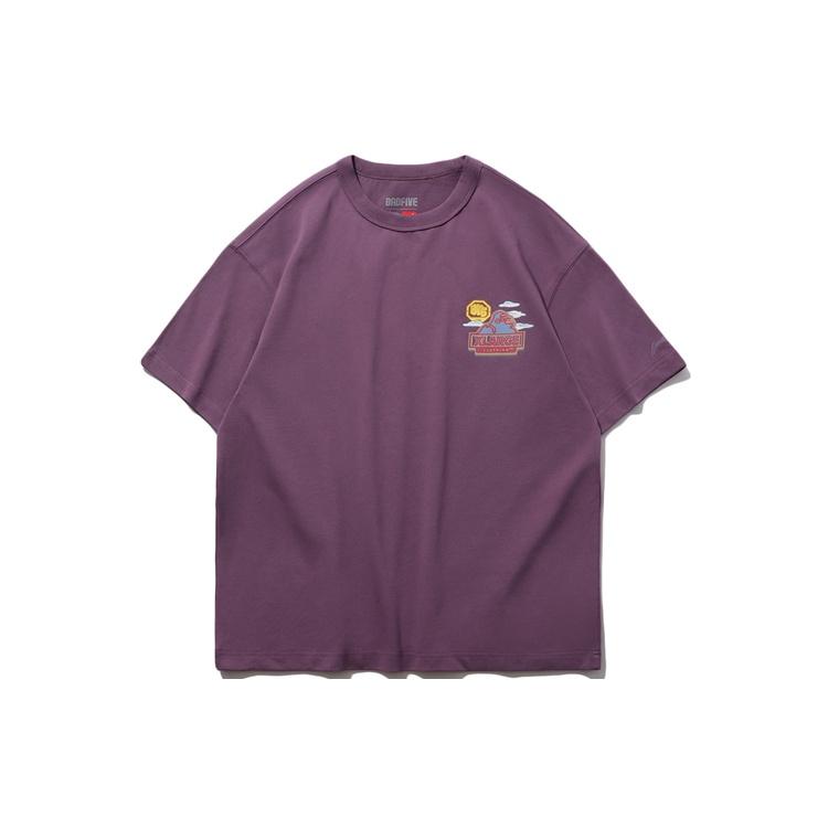 Li-Ning BADFIVE x XLARGE Crossover Short Sleeve Purple Men s AHSP947-1 XXXL